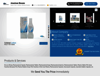 americanbiocare.co.in screenshot