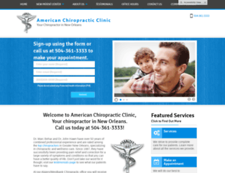 americanchiroclinic.com screenshot