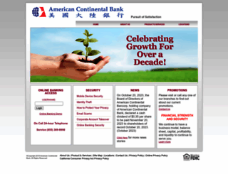 americancontinentalbank.com screenshot