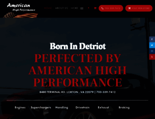 americanhighperformance.com screenshot