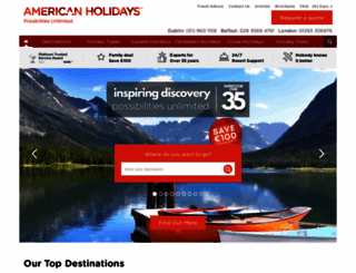 americanholidays.com screenshot