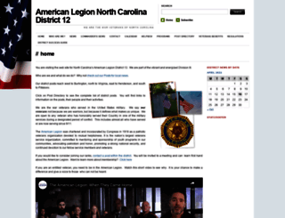 americanlegiondistrict12nc.org screenshot