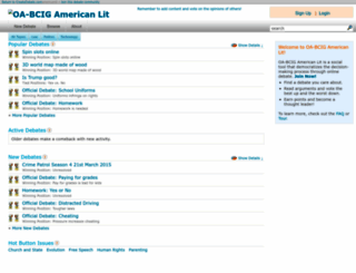 americanlit.createdebate.com screenshot