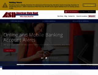 americanstatebank.com screenshot