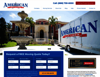 americanvanlines.com screenshot