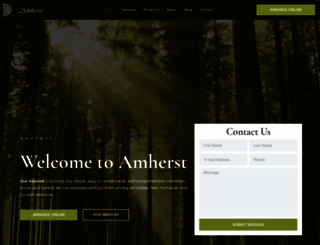 amherstcremation.com screenshot