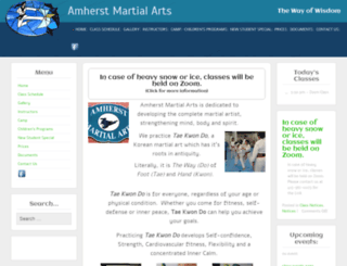 amherstmartialarts.com screenshot
