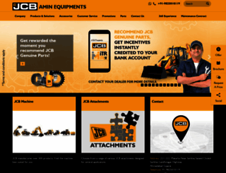 aminequipments.jcbindia.co.in screenshot