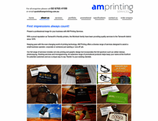 amprinting.com.au screenshot