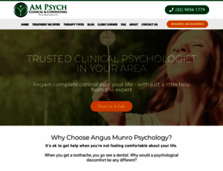 ampsych.com.au screenshot
