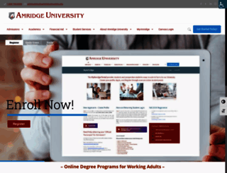 amridgeuniversity.edu screenshot