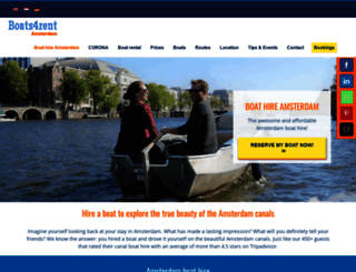 amsterdamcanalboatrental.com screenshot