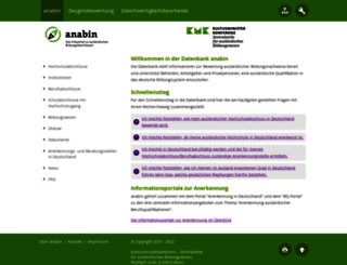 anabin.kmk.org screenshot