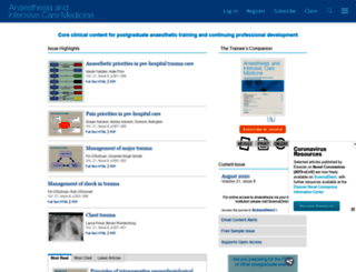 anaesthesiajournal.co.uk screenshot