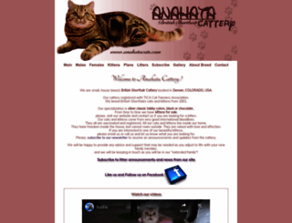 anahatacats.com screenshot