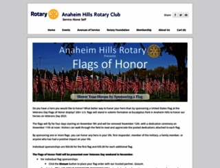 anaheimhillsrotary.org screenshot