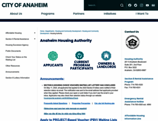 anaheimhousingprograms.com screenshot