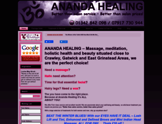 ananda-healing.co.uk screenshot