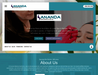 anandaesthetics.com screenshot
