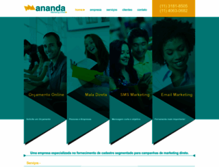anandamailing.com.br screenshot