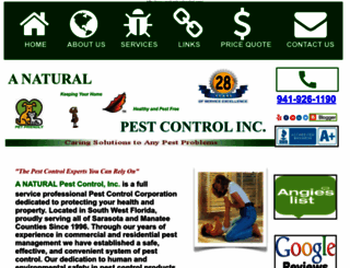 anaturalpestcontrol.com screenshot