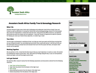 ancestors.co.za screenshot