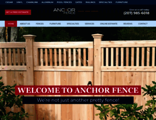 anchorfencemaine.com screenshot