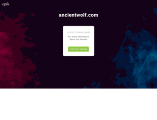 ancientwolf.com screenshot