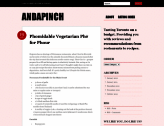 andapinch.wordpress.com screenshot