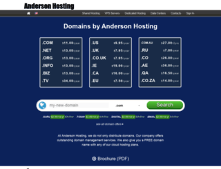 anderson-hosting.com screenshot