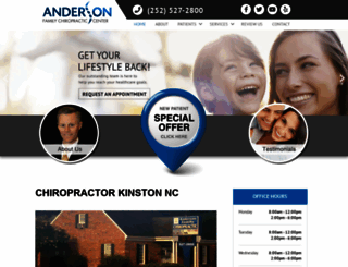 andersonchiropractickinston.com screenshot
