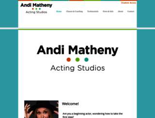 andimathenyactingstudios.com screenshot