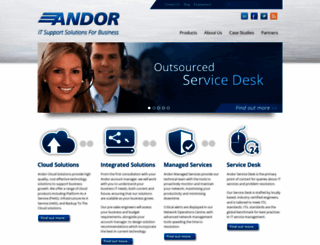 andor.com.au screenshot