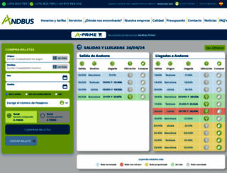 andorrabybus.com screenshot