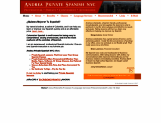 andreaprivatespanish.com screenshot