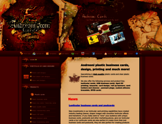 andreonicards.com screenshot