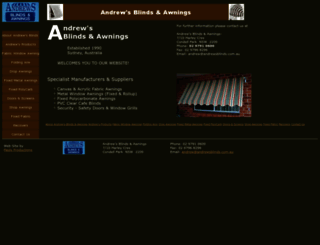 andrewsblinds.com.au screenshot