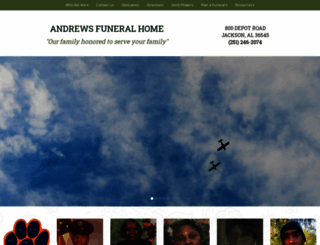 andrewsfuneralhomejackson.com screenshot
