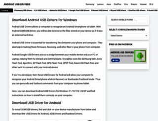 androidusbdrivers.com screenshot