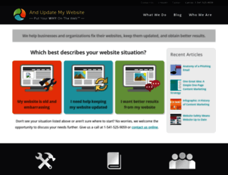andupdatemywebsite.com screenshot
