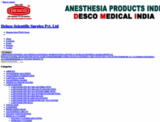 anesthesiaproductsindia.com screenshot