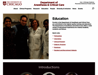 anesthesiaresidents.uchicago.edu screenshot