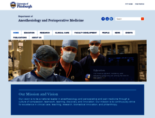 anesthesiology.pitt.edu screenshot