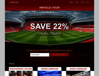 anfieldtour.com screenshot