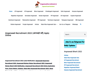 anganwadirecruitment.in screenshot