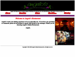 angelosevansville.com screenshot