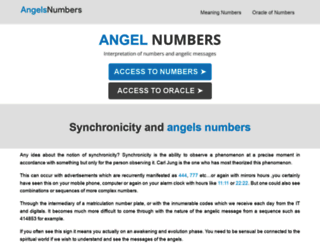 angelsnumbers.com screenshot