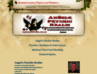 angelspsychicrealm.com.au screenshot