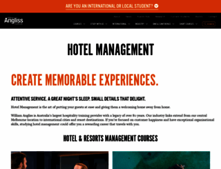 anglisshotelschool.edu.au screenshot