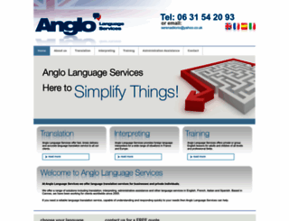 anglolanguageservices.com screenshot